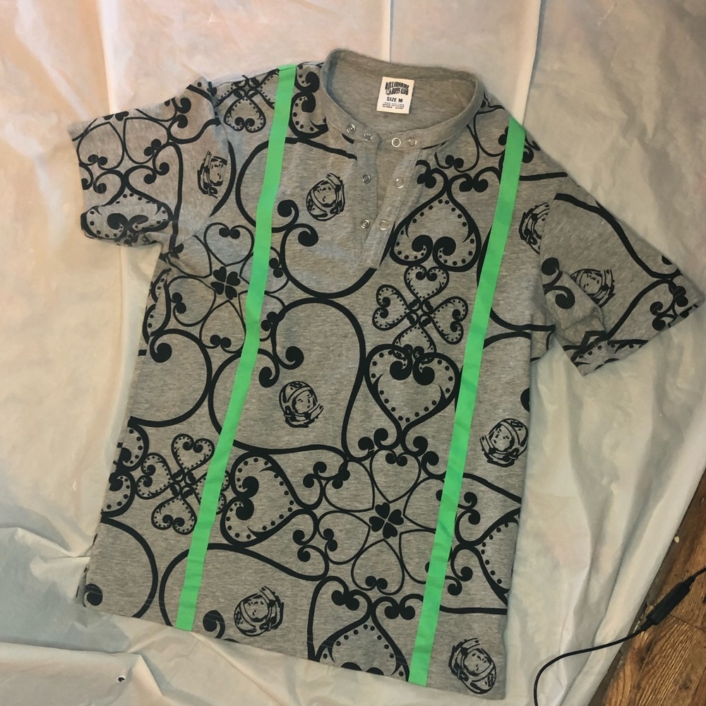 Billionaire Boys Club Hearts Iron Work motif Henley MED